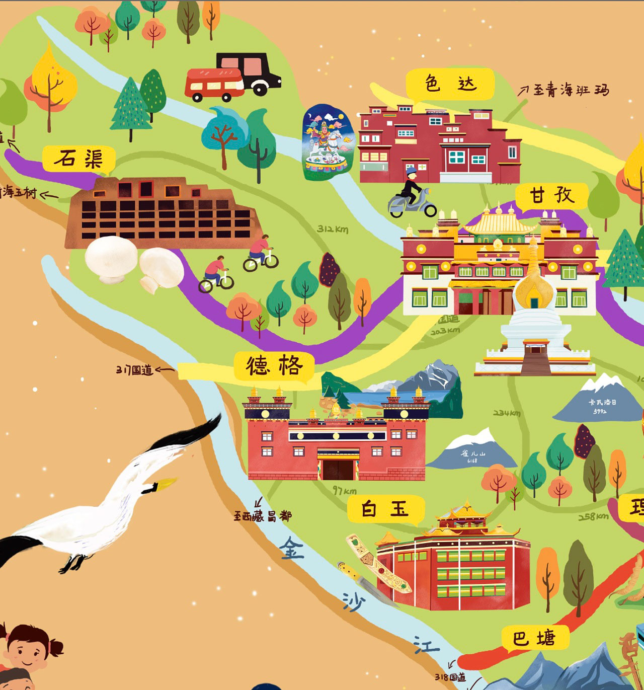 东光手绘地图景区的文化宝库